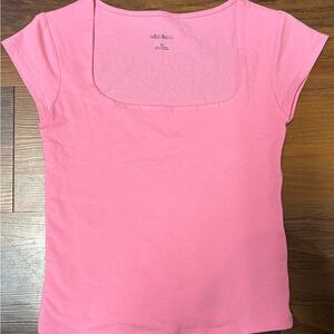 wild fable Coral Pink Scoop Neck Short Sleeve Tee
